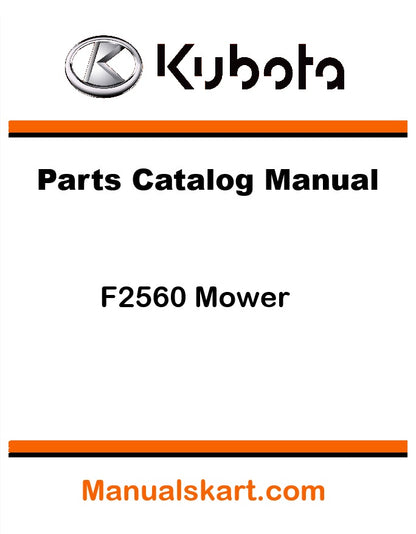 Kubota F2560 Mower Pdf Parts Catalog Manual