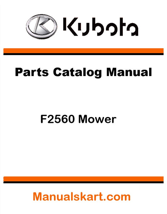 Kubota F2560 Mower Pdf Parts Catalog Manual