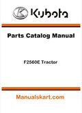 Kubota F2560E Tractor Parts Catalog Pdf Manual