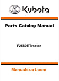 Kubota F2680E Tractor Parts Catalog Pdf Manual