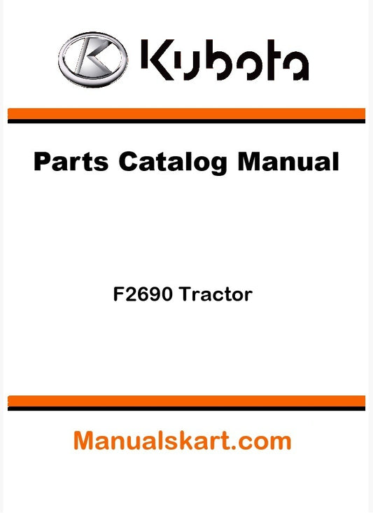 Kubota F2690 Tractor Parts Catalog Pdf Manual