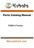 Kubota F2690-U Tractor Parts Catalog Pdf Manual