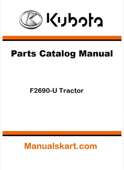 Kubota F2690-U Tractor Parts Catalog Pdf Manual