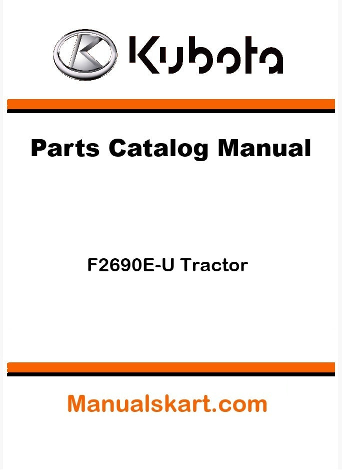 Kubota F2690E-U Tractor Parts Catalog Pdf Manual