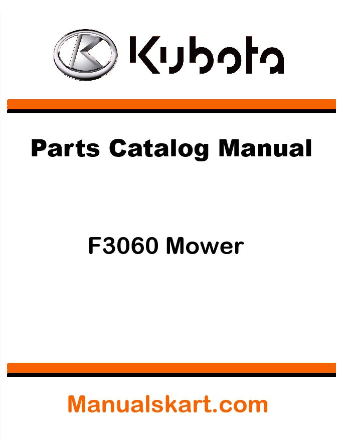 Kubota F3060 Mower Pdf Parts Catalog Manual