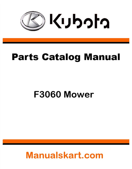 Kubota F3060 Mower Pdf Parts Catalog Manual