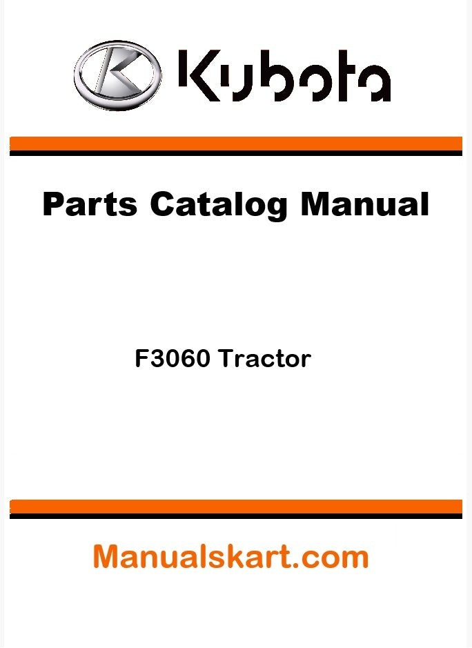 Kubota F3060 Tractor Parts Catalog Pdf Manual