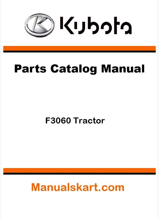Kubota F3060 Tractor Parts Catalog Pdf Manual