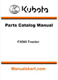 Kubota F3560 Tractor Parts Catalog Pdf Manual