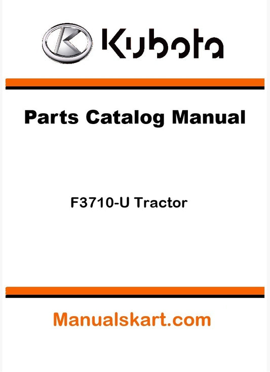 Kubota F3710-U Tractor Parts Catalog Pdf Manual