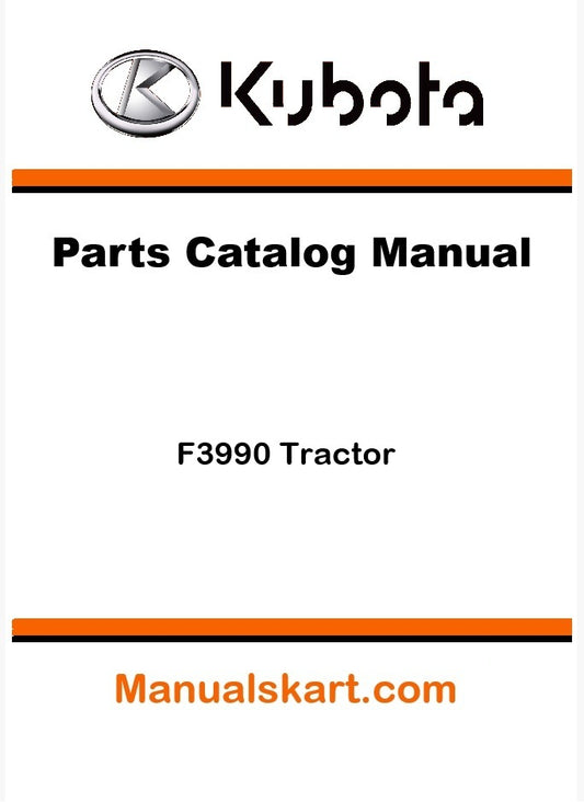 Kubota F3990 Tractor Parts Catalog Pdf Manual