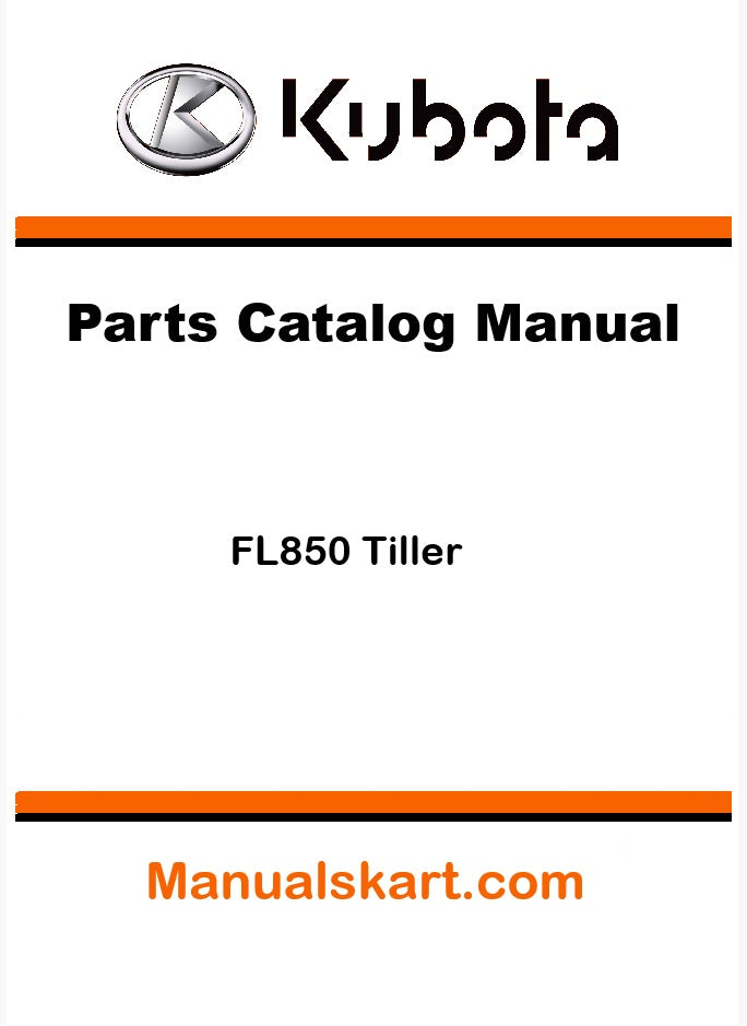 Kubota FL850 Tiller Pdf Parts Catalog Manual