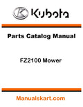 Kubota FZ2100 Mower Pdf Parts Catalog Manual