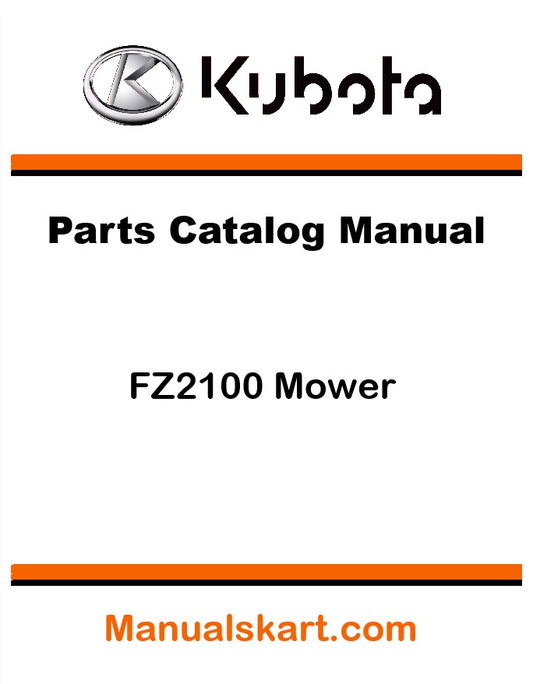 Kubota FZ2100 Mower Pdf Parts Catalog Manual