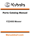 Kubota FZ2400 Mower Pdf Parts Catalog Manual