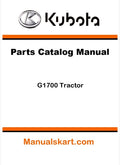 Kubota G1700 Tractor Parts Catalog Pdf Manual