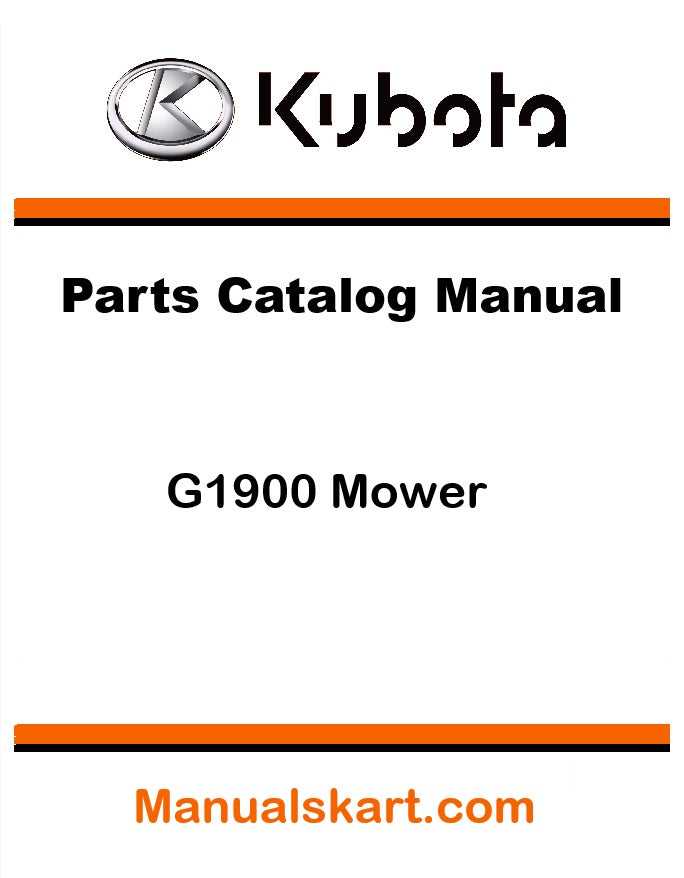 Kubota G1900 Mower Pdf Parts Catalog Manual
