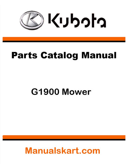 Kubota G1900 Mower Pdf Parts Catalog Manual
