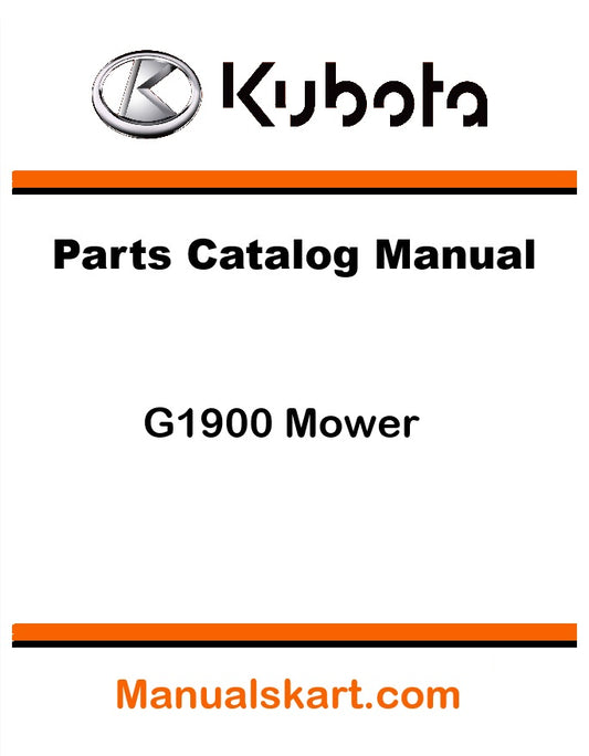 Kubota G1900 Mower Pdf Parts Catalog Manual