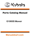 Kubota G1900S Mower Pdf Parts Catalog Manual