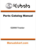 Kubota G2000 Tractor Parts Catalog Pdf Manual