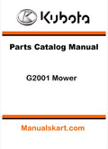 Kubota G2001 Mower Pdf Parts Catalog Manual
