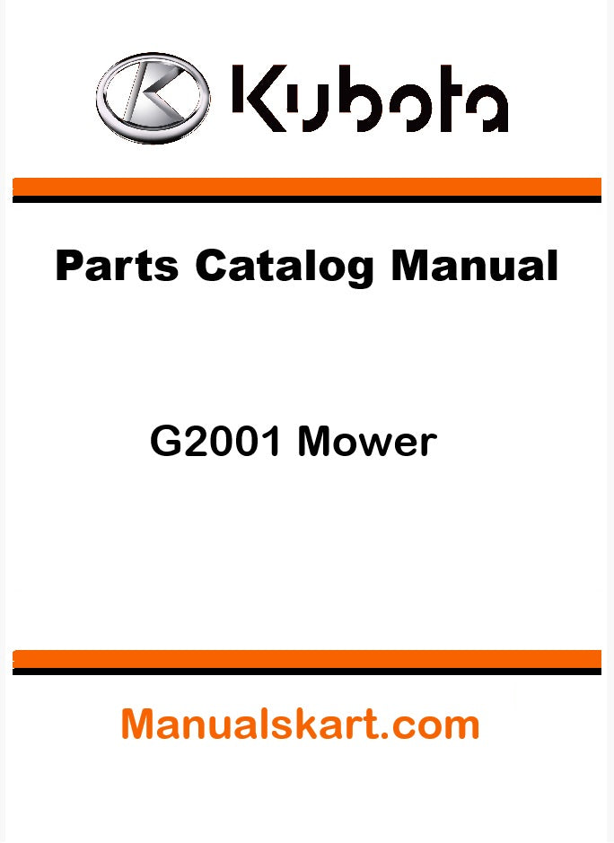 Kubota G2001 Mower Pdf Parts Catalog Manual
