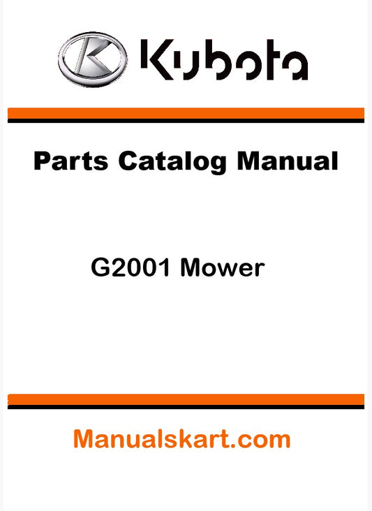 Kubota G2001 Mower Pdf Parts Catalog Manual