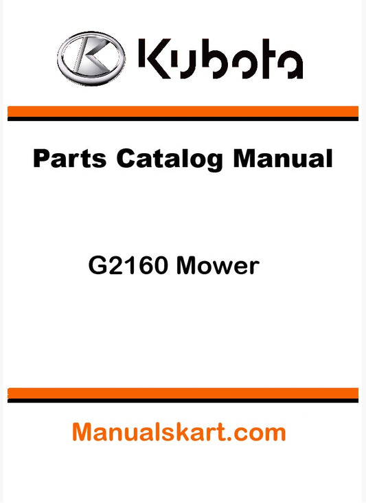 Kubota G2160 Mower Pdf Parts Catalog Manual