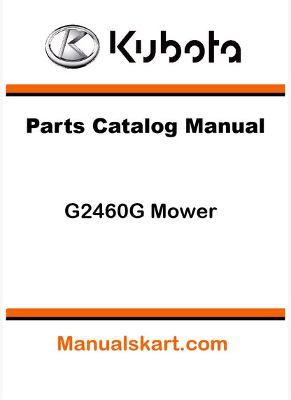 Kubota G2460G Mower Pdf Parts Catalog Manual