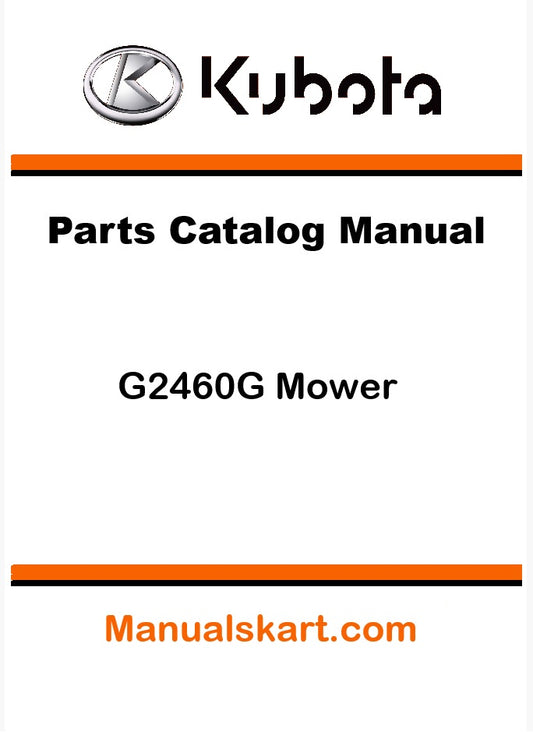 Kubota G2460G Mower Pdf Parts Catalog Manual