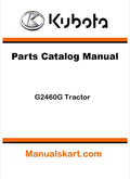 Kubota G2460G Tractor Parts Catalog Pdf Manual