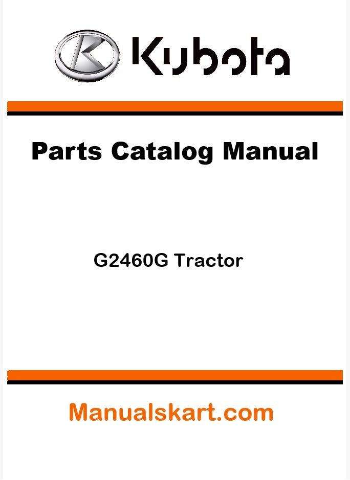 Kubota G2460G Tractor Parts Catalog Pdf Manual