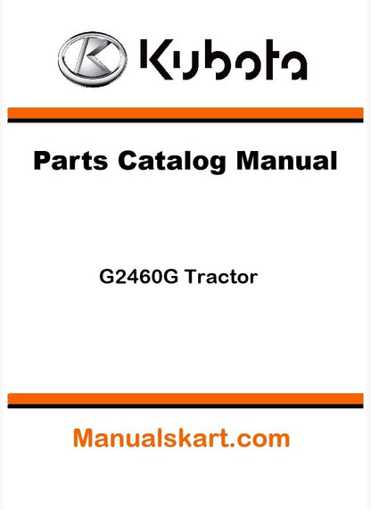 Kubota G2460G Tractor Parts Catalog Pdf Manual