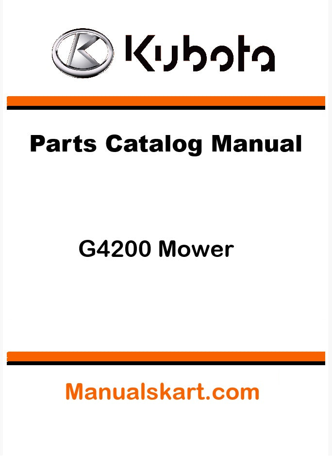 Kubota G4200 Mower Pdf Parts Catalog Manual