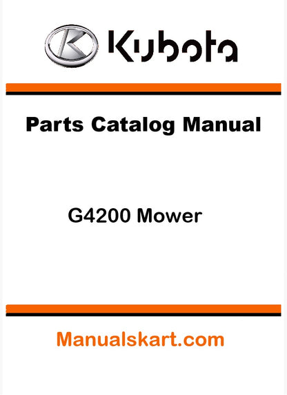 Kubota G4200 Mower Pdf Parts Catalog Manual