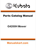 Kubota G4200H Mower Pdf Parts Catalog Manual