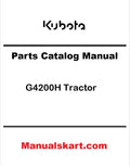 Kubota G4200H Tractor Pdf Parts Catalog Manua
