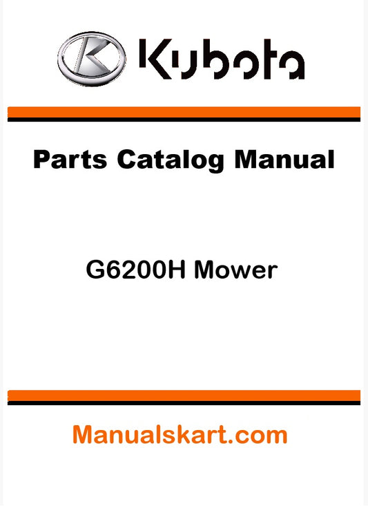 Kubota G6200H Mower Pdf Parts Catalog Manual
