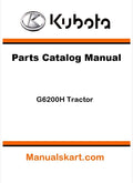 Kubota G6200H Tractor Parts Catalog Pdf Manual