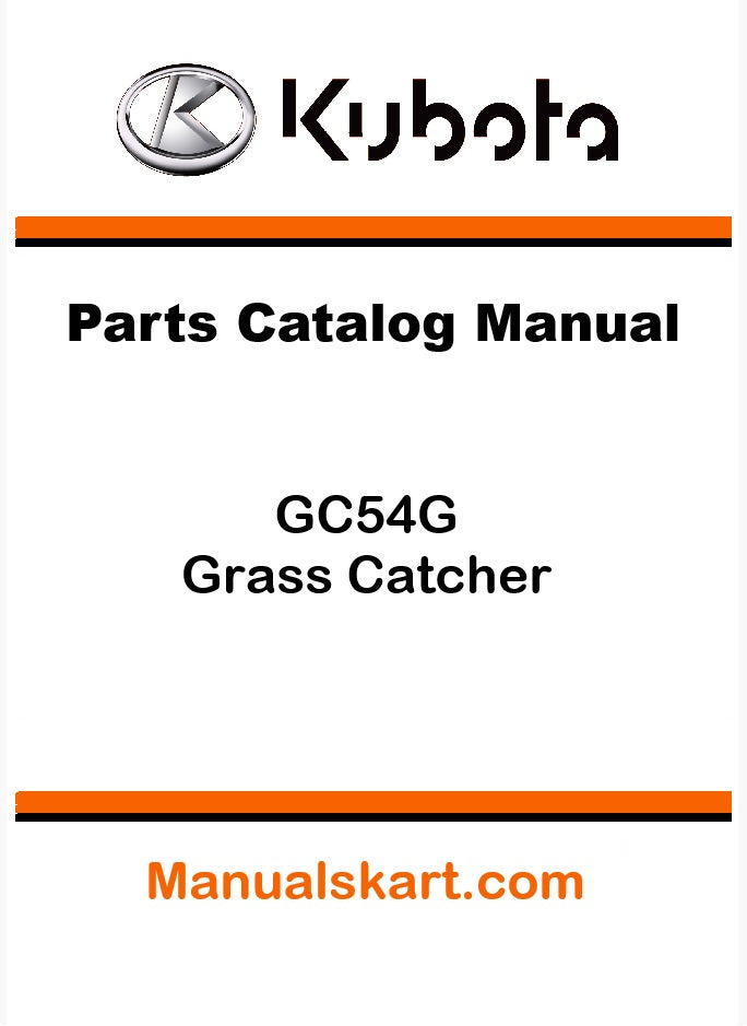 Kubota GC54G Grass Catcher Pdf Parts Catalog Manual