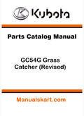 Kubota GC54G Grass Catcher (Revised) Pdf Parts Catalog Manual
