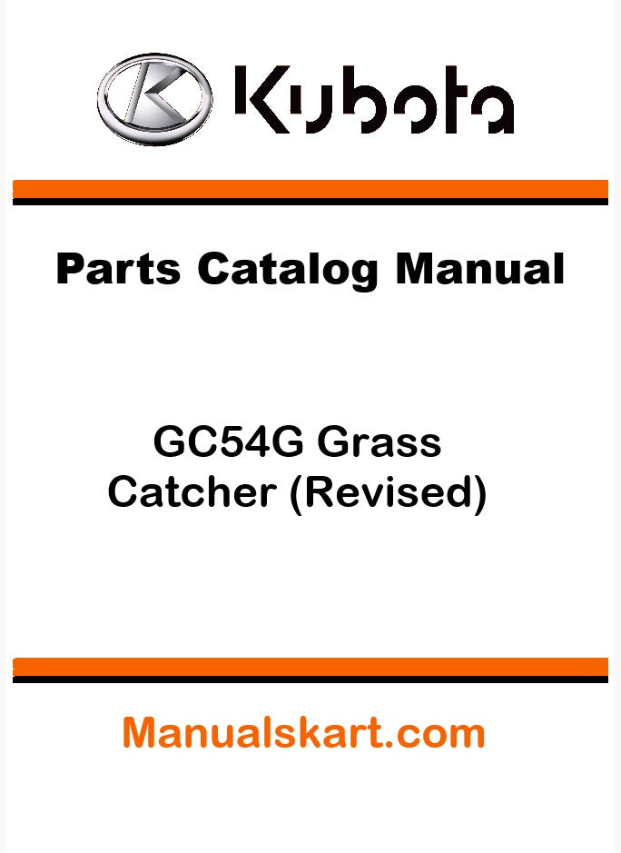 Kubota GC54G Grass Catcher (Revised) Pdf Parts Catalog Manual