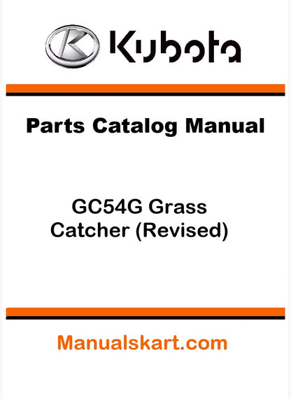 Kubota GC54G Grass Catcher (Revised) Pdf Parts Catalog Manual