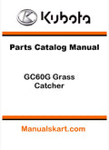 Kubota GC60G Grass Catcher Pdf Parts Catalog Manual