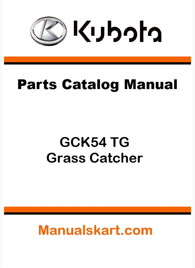 Kubota GCK54 TG Grass Catcher Pdf Parts Catalog Manual