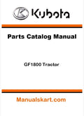 Kubota GF1800 Tractor Parts Catalog Pdf Manual