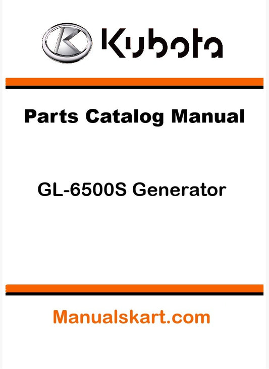 Kubota GL-6500S Generator Pdf Parts Catalog Manual