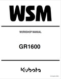 Kubota GR1600, GR 1600 Mower Lawn Garden Tractor Pdf Repair Service Manual