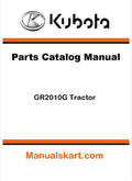 Kubota GR2010G Tractor Parts Catalog Pdf Manual